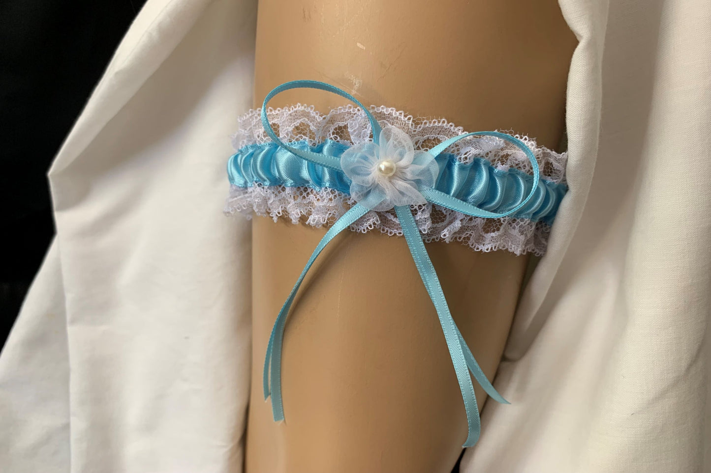 Sky blue garters
